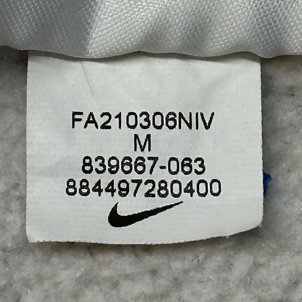 Nike Gray Crewneck Sweatshirt Mini Swoosh Mens - Medium - GUC